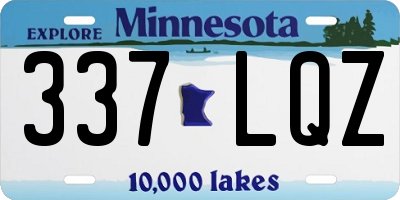 MN license plate 337LQZ