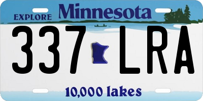 MN license plate 337LRA