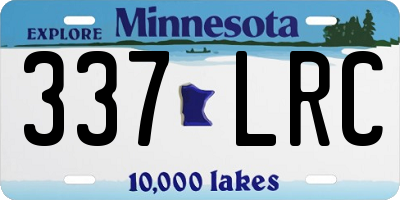 MN license plate 337LRC