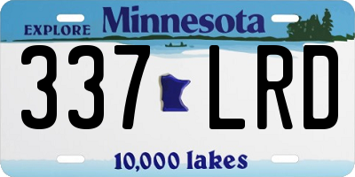 MN license plate 337LRD