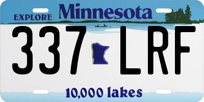MN license plate 337LRF