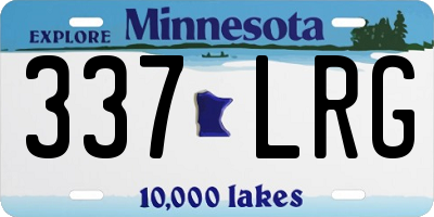 MN license plate 337LRG