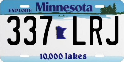 MN license plate 337LRJ