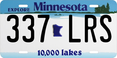 MN license plate 337LRS