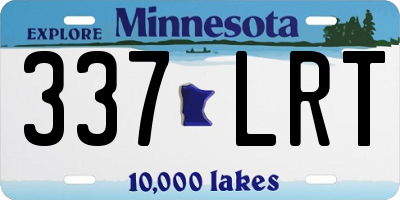 MN license plate 337LRT