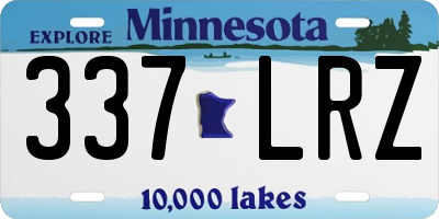 MN license plate 337LRZ