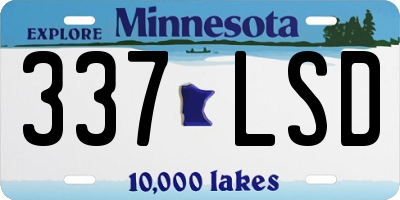 MN license plate 337LSD