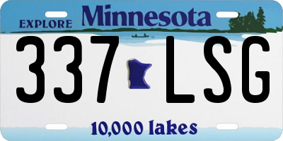 MN license plate 337LSG
