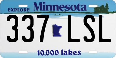MN license plate 337LSL