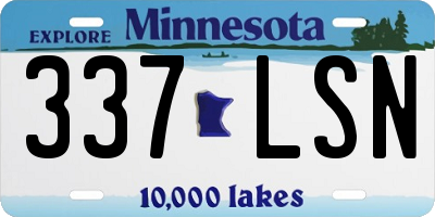 MN license plate 337LSN