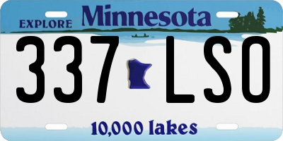 MN license plate 337LSO