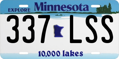 MN license plate 337LSS