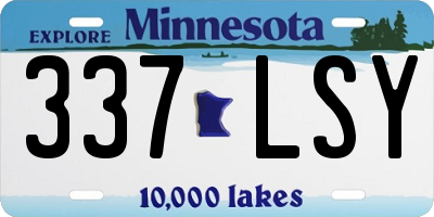 MN license plate 337LSY