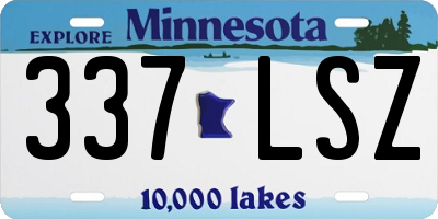 MN license plate 337LSZ