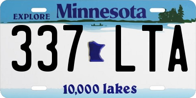 MN license plate 337LTA