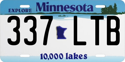 MN license plate 337LTB