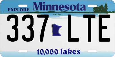 MN license plate 337LTE