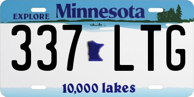 MN license plate 337LTG