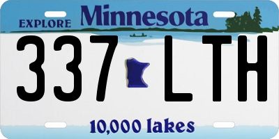 MN license plate 337LTH