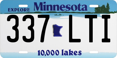MN license plate 337LTI