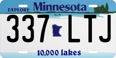 MN license plate 337LTJ