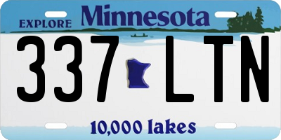 MN license plate 337LTN