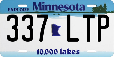 MN license plate 337LTP