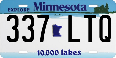 MN license plate 337LTQ