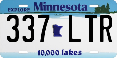 MN license plate 337LTR
