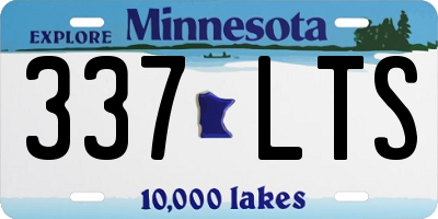 MN license plate 337LTS