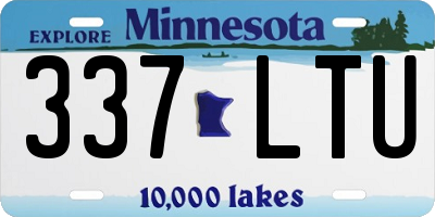 MN license plate 337LTU