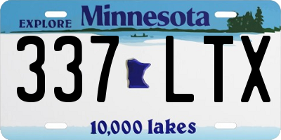 MN license plate 337LTX