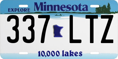 MN license plate 337LTZ