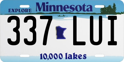 MN license plate 337LUI