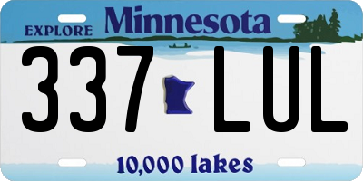 MN license plate 337LUL