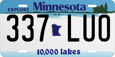 MN license plate 337LUO
