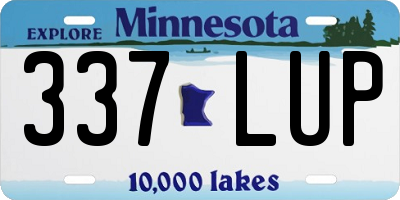 MN license plate 337LUP