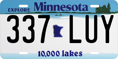 MN license plate 337LUY