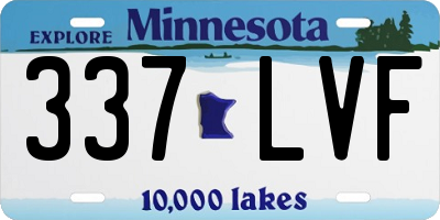 MN license plate 337LVF