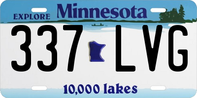 MN license plate 337LVG