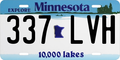 MN license plate 337LVH