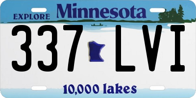 MN license plate 337LVI