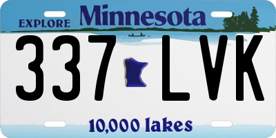 MN license plate 337LVK