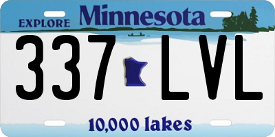 MN license plate 337LVL