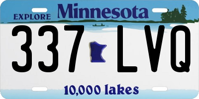 MN license plate 337LVQ