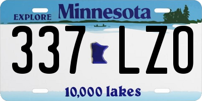 MN license plate 337LZO