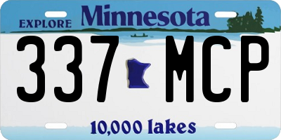 MN license plate 337MCP