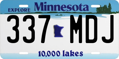 MN license plate 337MDJ