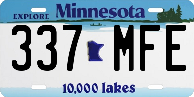MN license plate 337MFE