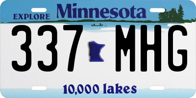 MN license plate 337MHG